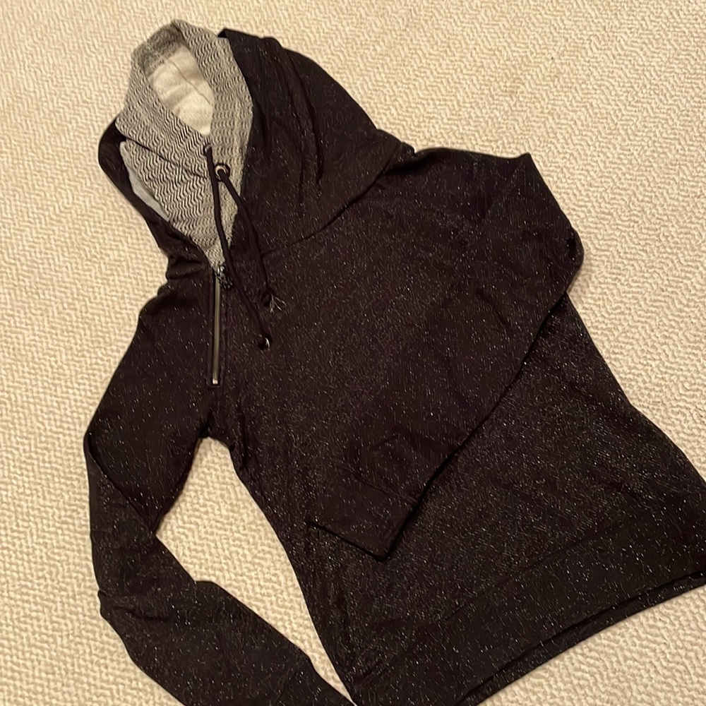 Double hooded asymmetrical hoodie